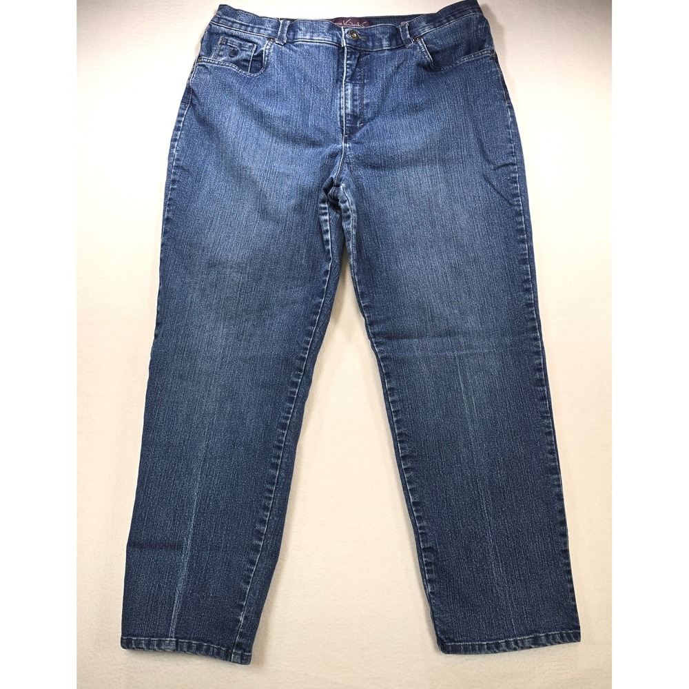 Gloria Vanderbilt Amanda Jeans Womens‎ 18 Short Blue Denim High Rise Tapered Leg